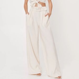SOLD- WIDE LEG HIGH WAISTED DRESS PANT - NASTY GAL